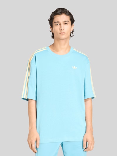 adidas Originals Loose Fit T-Shirt mit Logo Stitching Tuerkis 4