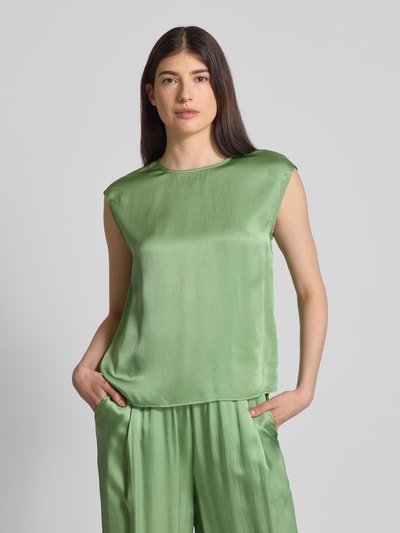 Essentiel Antwerp Blouseshirt van viscose met ronde hals, model 'Hoof' Mintgroen - 4