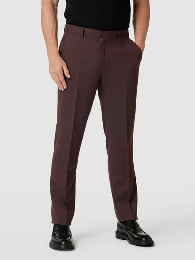 BOSS Pantalon met Franse steekzakken, model 'Leon' Bordeaux - 4