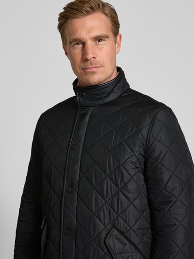 Barbour Kurtka pikowana o kroju regular fit z kieszeniami z patką model ‘POWELL’ Czarny 3