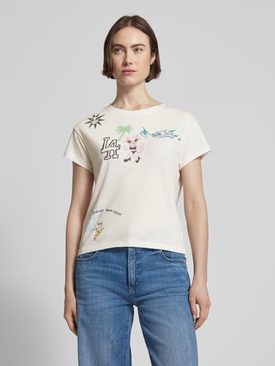 Zadig & Voltaire T-Shirt mit Motiv-Print Modell 'CHARLOTTE' Offwhite 4