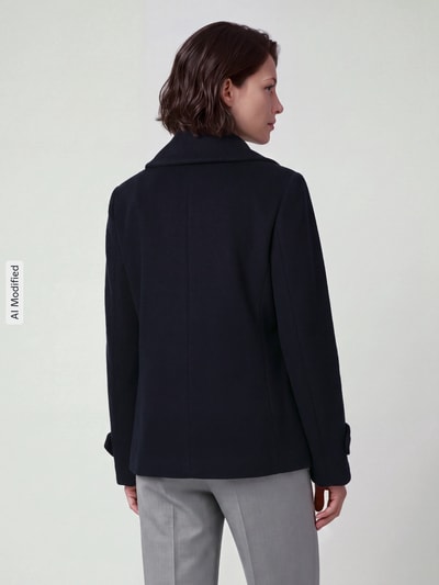 Gil Bret Lange jas van wol kasjmiermix model 'AI' Marineblauw - 5