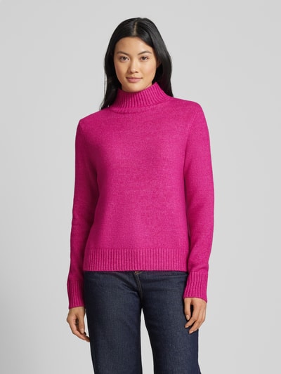 Christian Berg Woman Strickpullover mit gerippten Abschlüssen Fuchsia 4