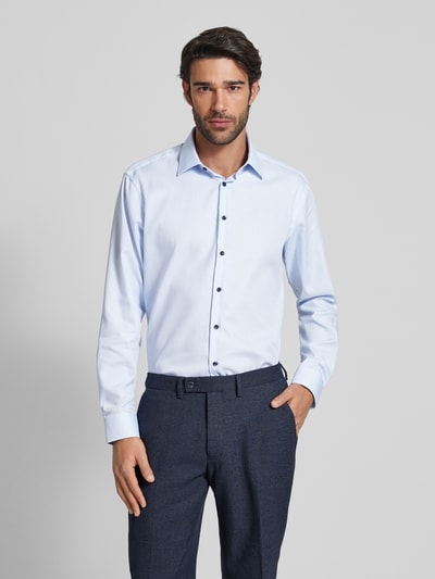 Christian Berg Men Regular Fit Business-Hemd mit Strukturmuster Bleu 4