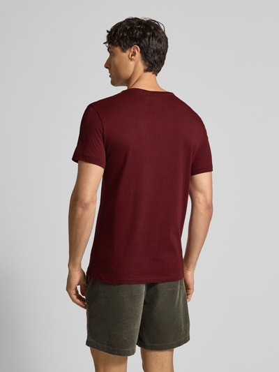 Polo Ralph Lauren Custom slim fit T-shirt met labelstitching Bordeaux - 5