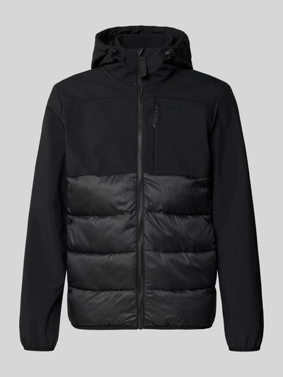 Produktfoto, Regular Fit Steppjacke mit wasserabweisender Funktion von Tom Tailor Denim in Schwarz, unifarben, Material-Mix, label stitching
