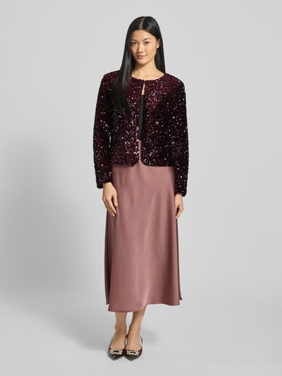 Vila Jacke mit Paillettenbesatz Modell 'FAITH' Pflaume 1