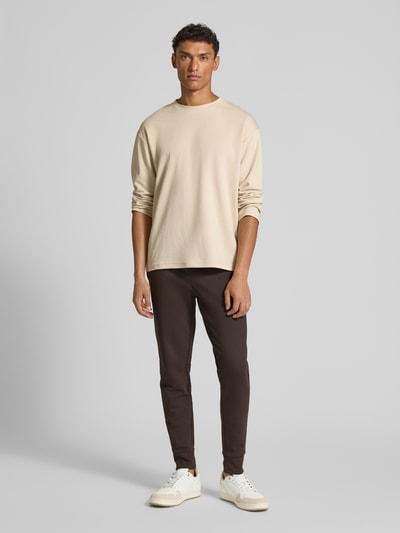 Lacoste Regular fit sweatpants van katoenmix Donkerbruin - 1