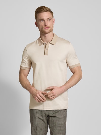 BOSS Regular Fit Poloshirt mit Label-Detail Modell 'Parlay' Beige 4