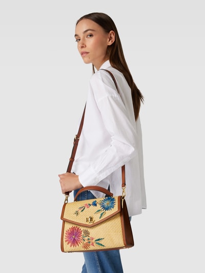 Lauren Ralph Lauren Shoulder Bag mit floralem Motiv Modell 'SOPHEE' Sand 1