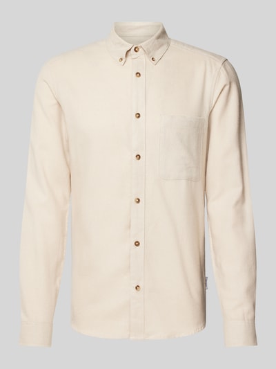 Only & Sons Slim fit vrijetijdsoverhemd met borstzak, model 'GUDMUND' Beige - 2