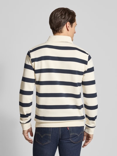 Lindbergh Relaxed Fit Poloshirt mit Streifenmuster Weiss 5