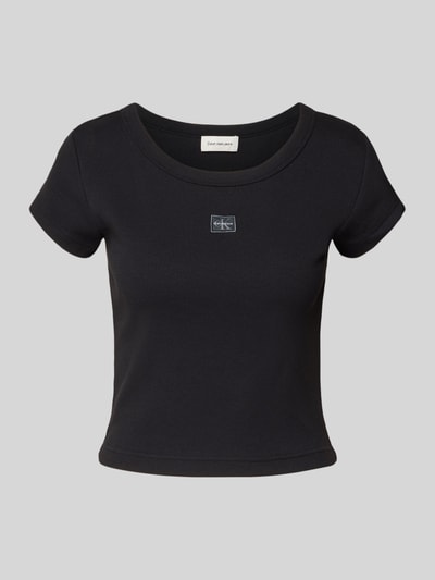 Calvin Klein Jeans T-Shirt mit Label-Badge Black 2