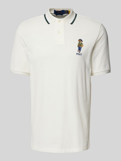 Polo Ralph Lauren Classic fit poloshirt met motief- en labelstitching Wit - 2