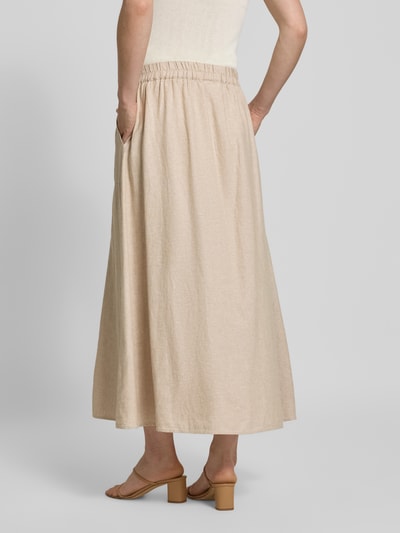 FREE/QUENT Leinenrock mit Eingrifftaschen Modell 'Lava' Beige 5