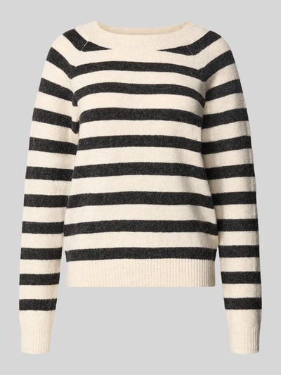 Vero Moda Regular Fit Strickpullover mit Raglanärmeln Modell 'DOFFY' Beige 2