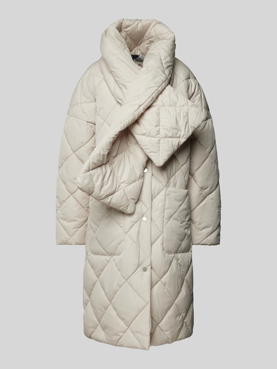 Barbour Steppmantel mit Label-Stitching Modell 'Brigitte' Offwhite 1