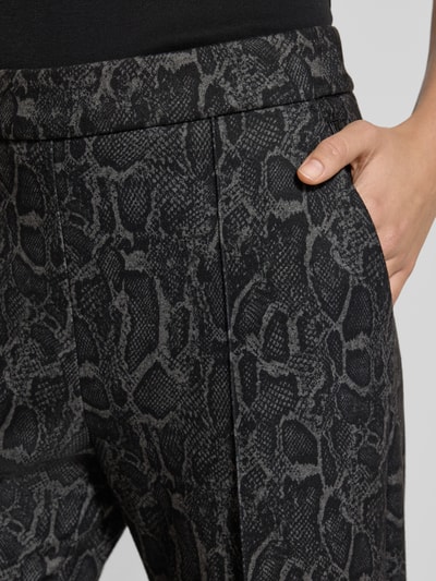 MAC Wide leg broek met elastische band, model 'Chiara' Donkergrijs - 3