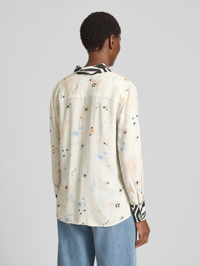 Emily Van den Bergh Regular Fit Bluse mit Manschetten Beige 5