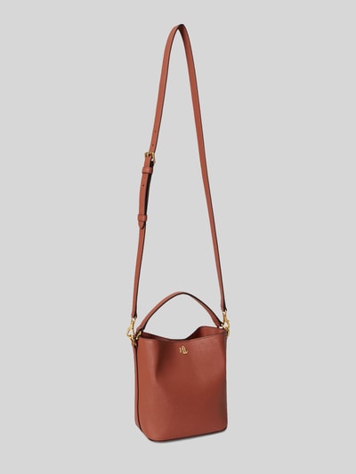 Lauren Ralph Lauren Handtas met echt leer met afneembare schouderband Terracotta - 2