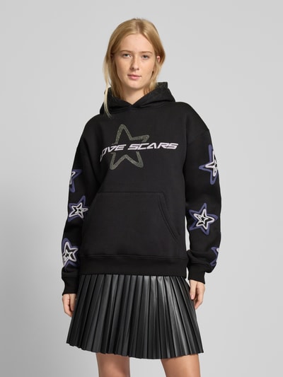 LOVE SCARS Hoodie mit Label-Print Black 4