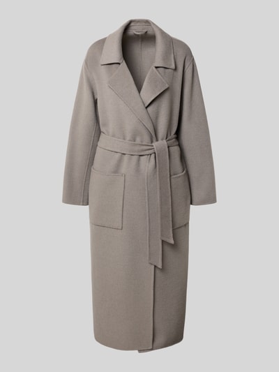 OAKWOOD Mantel aus Lanawoll-Mix mit Bindegürtel Modell 'ALLEGORIA' Dunkelgrau 2