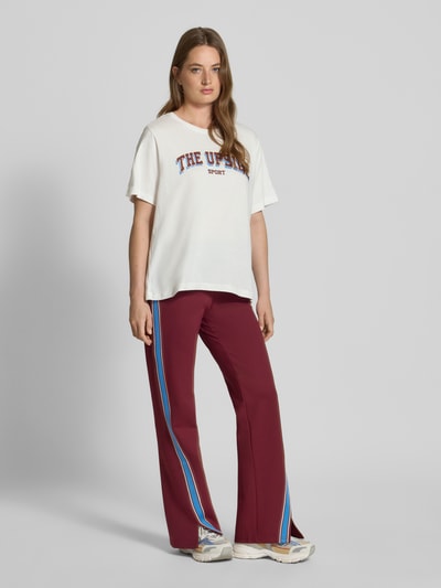 The Upside T-Shirt mit Label-Print und Rundhalsausschnitt Weiss 1