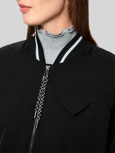 Marc Cain Loose Fit Bomberjacke mit College-Kragen Black 3