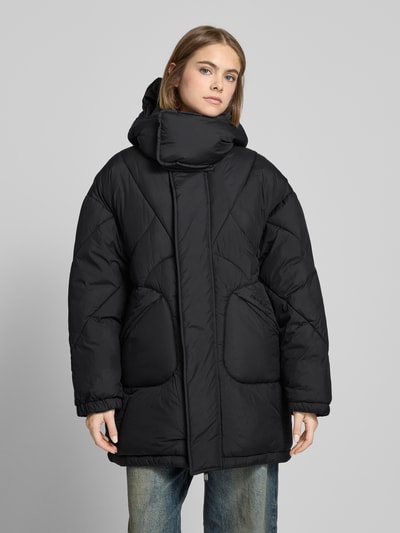 Review Steppjacke mit Kapuze Black 4