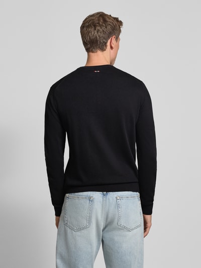 Napapijri Regular Fit Longsleeve mit Logo-Stitching Modell 'Droz' Black 5