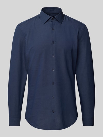 Jake*s Super Slim Fit Business-Hemd mit Knopfleiste Marine 2