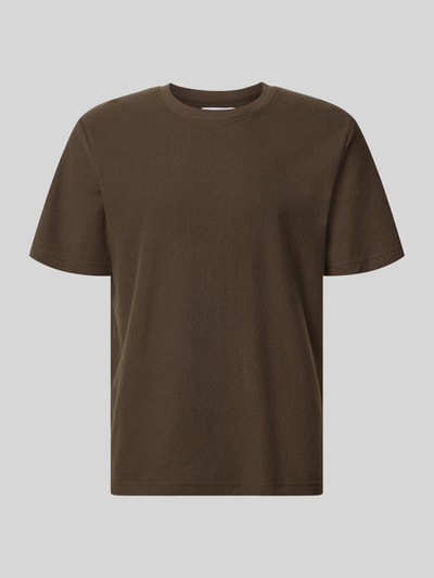 Produktfoto, T-Shirt mit Rundhalsausschnitt Modell 'ODIN' von Samsøe Samsøe, Herren T-Shirt aus Baumwoll-Mix, Regular-Fit, braun