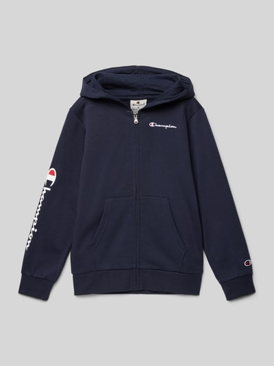 CHAMPION Sweatjacke mit Label-Stitching Marine 1