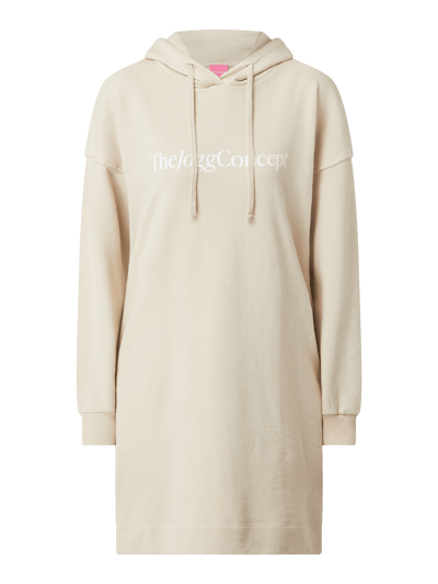 TheJoggConcept Sukienka z dzianiny dresowej z kapturem model ‘Safine’ Średniobrązowy 2