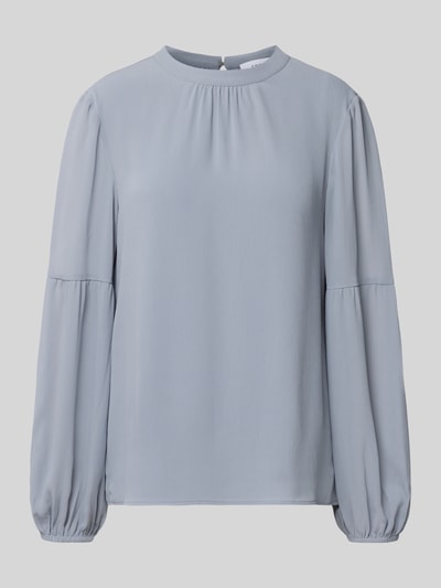 comma Bluzka z okrągłym dekoltem Szaroniebieski 2