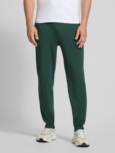 BOSS Regular fit sweatbroek van katoenmix model 'Mix&Match' Donkergroen - 4