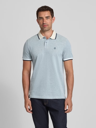 MCNEAL Poloshirt mit Label-Stitching Rauchblau 4