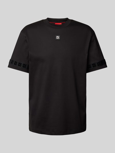 HUGO T-Shirt mit Label-Details Modell 'Deternati' Black 2