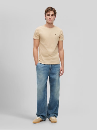 Tommy Jeans Regular Fit T-Shirt aus reiner Baumwolle Beige 1
