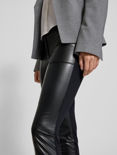 Marc Cain Slim Fit Hose in Leder-Optik Black 3