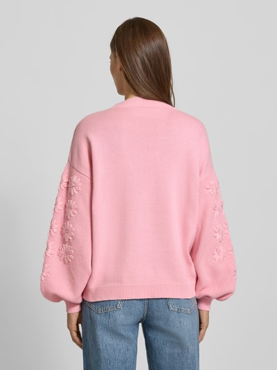 LOLLYS LAUNDRY Gebreide pullover met ronde hals, model 'Musa' Roze - 5