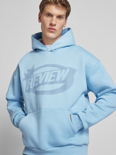 REVIEW Hoodie met capuchon Rookblauw - 3