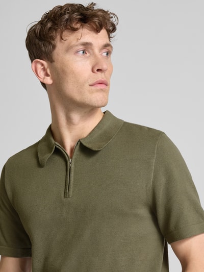 Jack & Jones Premium Regular Fit Poloshirt mit Label-Detail Modell 'MILANO SPRING' Oliv 3