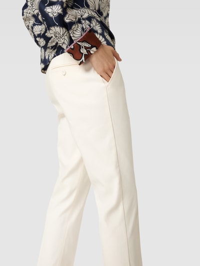 Weekend Max Mara Stoffen broek met persplooien, model 'VITE' Ecru - 3