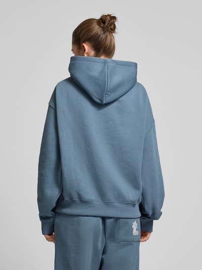 Low Lights Studios Oversized Hoodie mit Label-Stitching Jeansblau 5