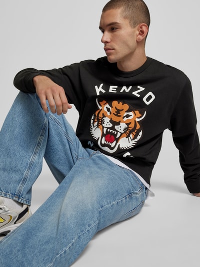 Kenzo Sweatshirt mit Label-Print Black 3