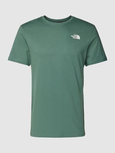 The North Face T-Shirt mit Label-Print Modell 'MOUNTAIN SKETCH' Petrol 2