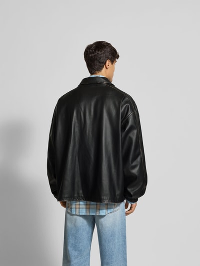 Diesel Jacke in Leder-Optik Black 5
