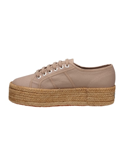 Superga Sneaker aus Canvas mit Plateausohle Taupe 4