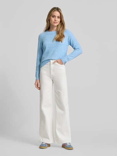 Vero Moda Regular fit gebreide pullover met raglanmouwen, model 'DOFFY' Blauw - 1